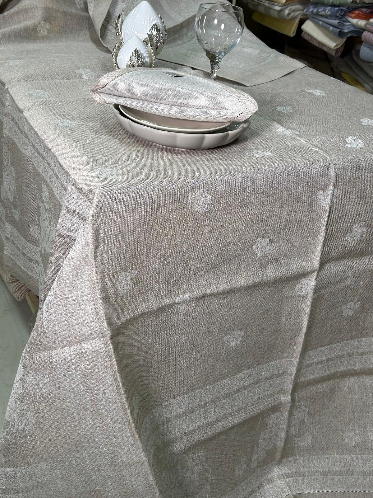 TABLECLOTH GRAPES PURE LINEN