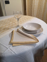 GRIFO CENTERPIECE IN LINEN MIX