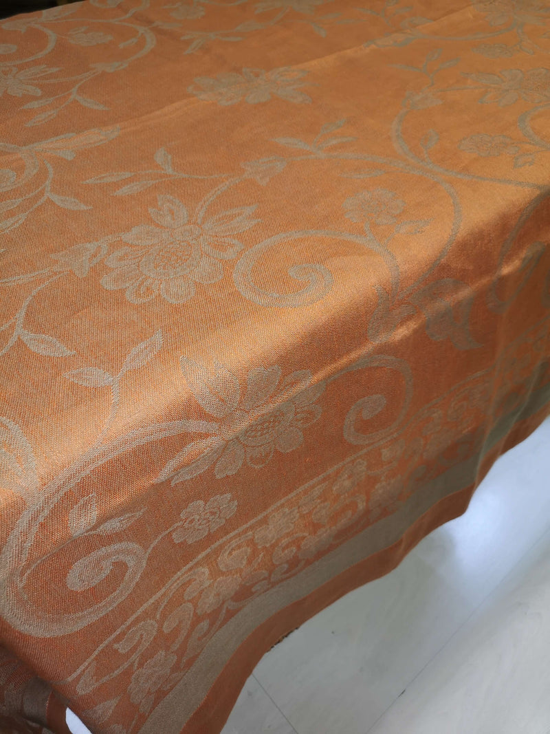 RUSTIC PURE LINEN RAMAGE TABLECLOTH