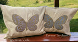LINEN BLEND BUTTERFLY CUSHION - ASK FOR AVAILABILITY BY EMAIL
