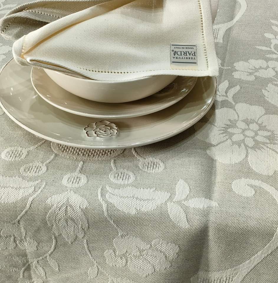 TOVAGLIA DAMASCO IN MISTO LINO (50% COTONE 50%LINO)