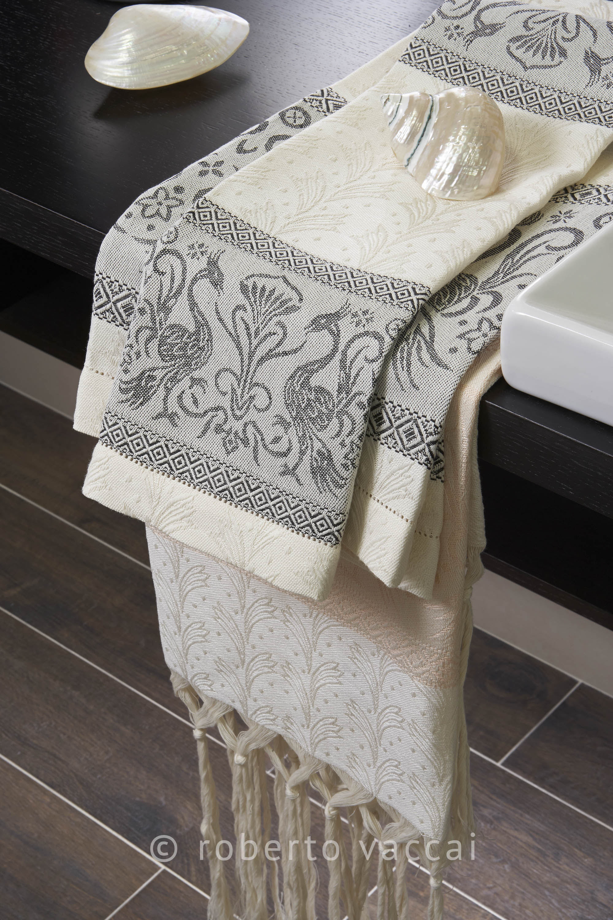 PAIR OF TOWELS RIFO LINEN BLEND