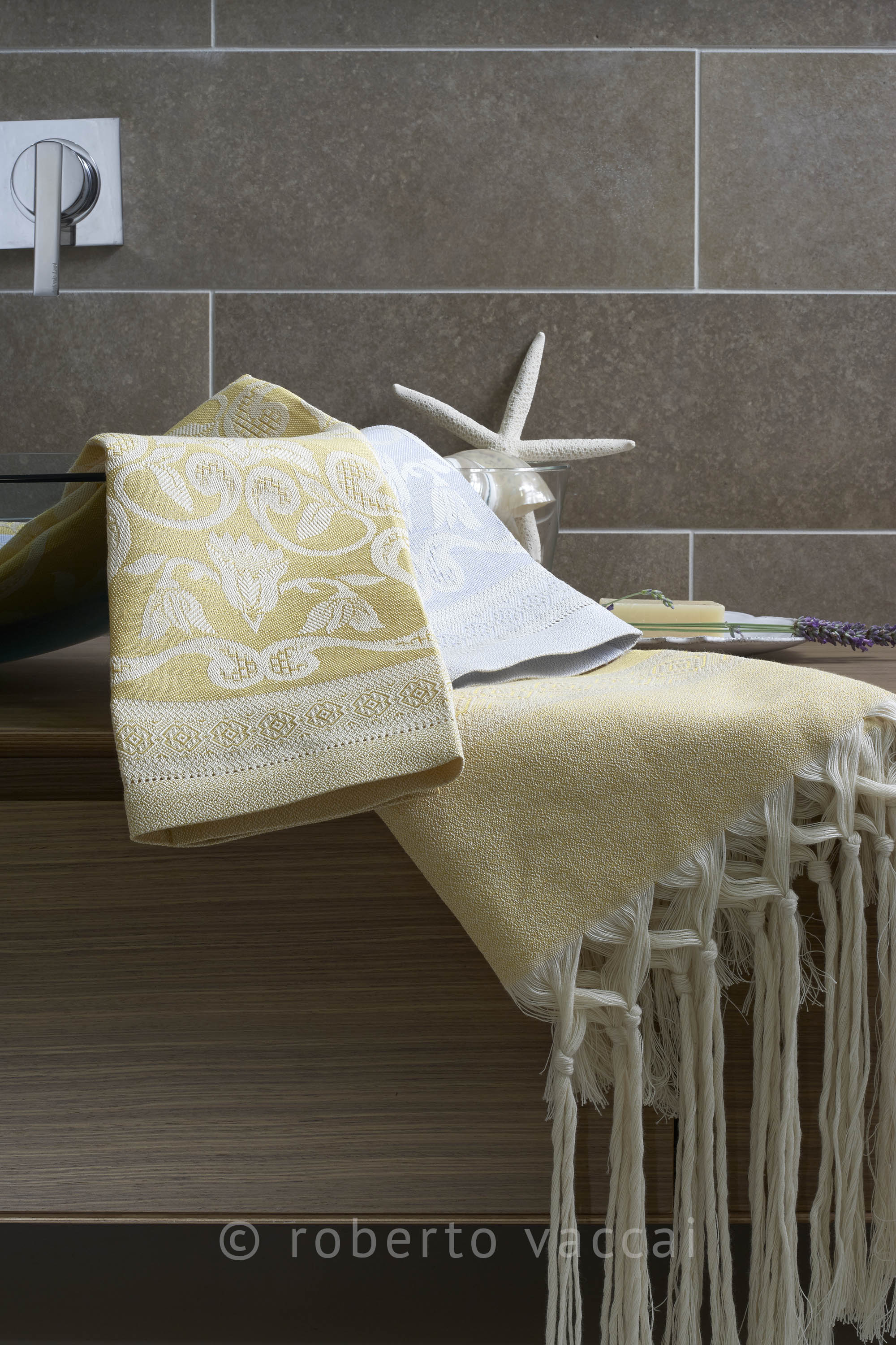 PAIR OF TOWELS DAMASCUS PURE LINEN